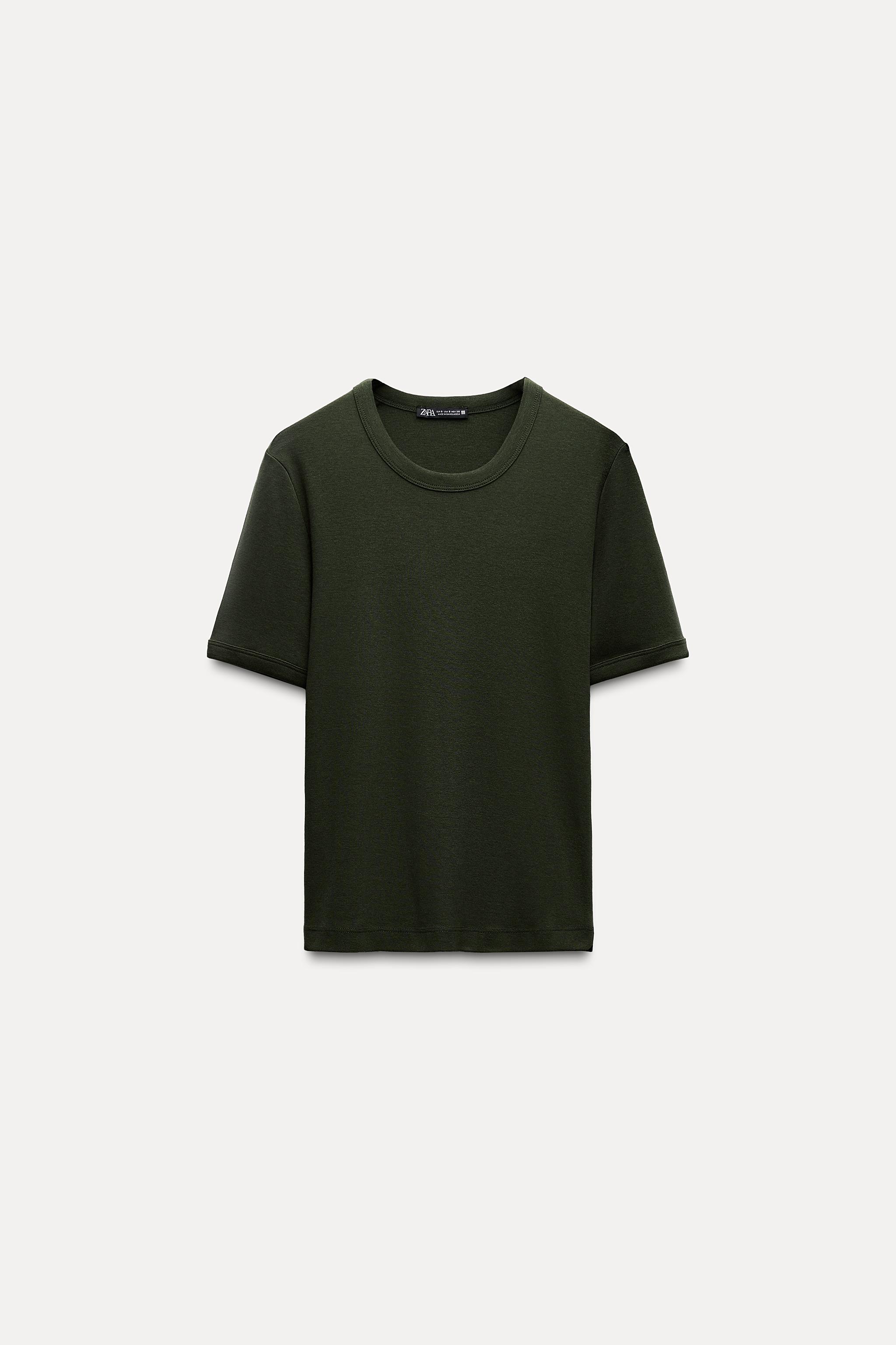 Zara tee shirt femme manches courtes fashion