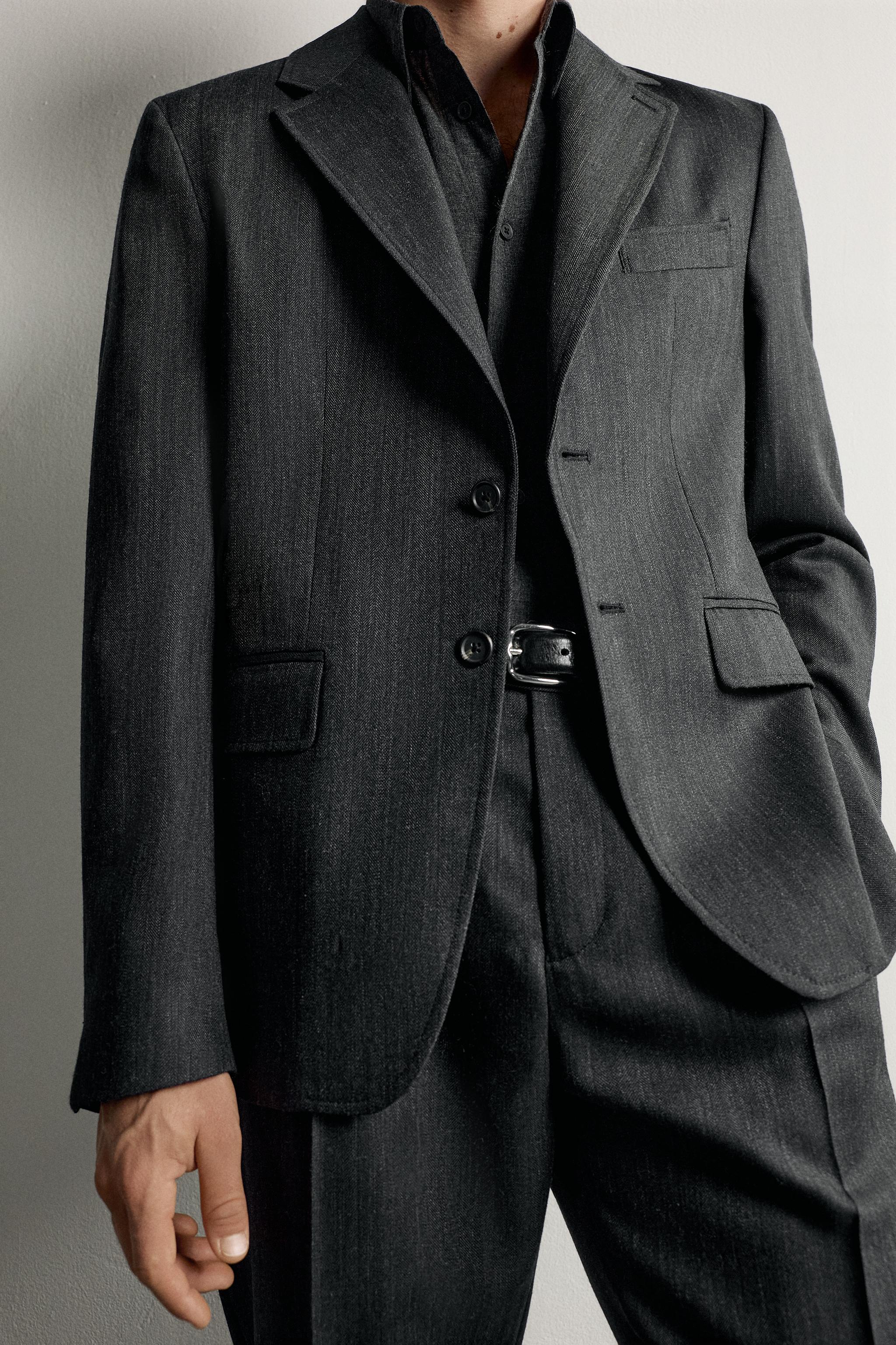 100% WOOL REGULAR-FIT SUIT BLAZER