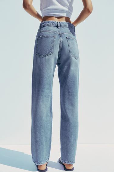 TRF RIPPED HIGH-WAIST MOM JEANS - Navy blue by Zara - Image 4