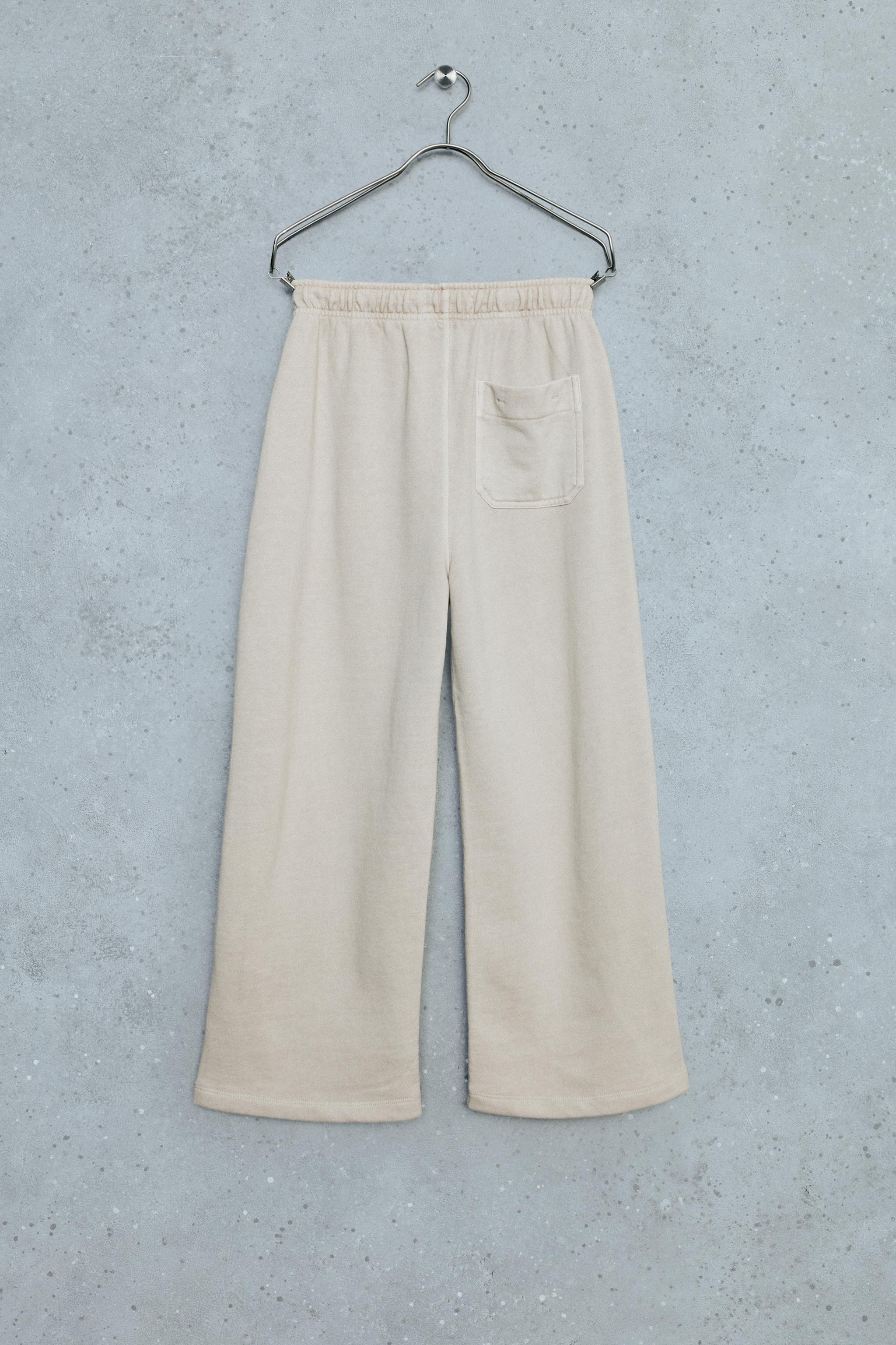 STORIESZ - STRAIGHT FLEECE PANTS — Ecru / Beige