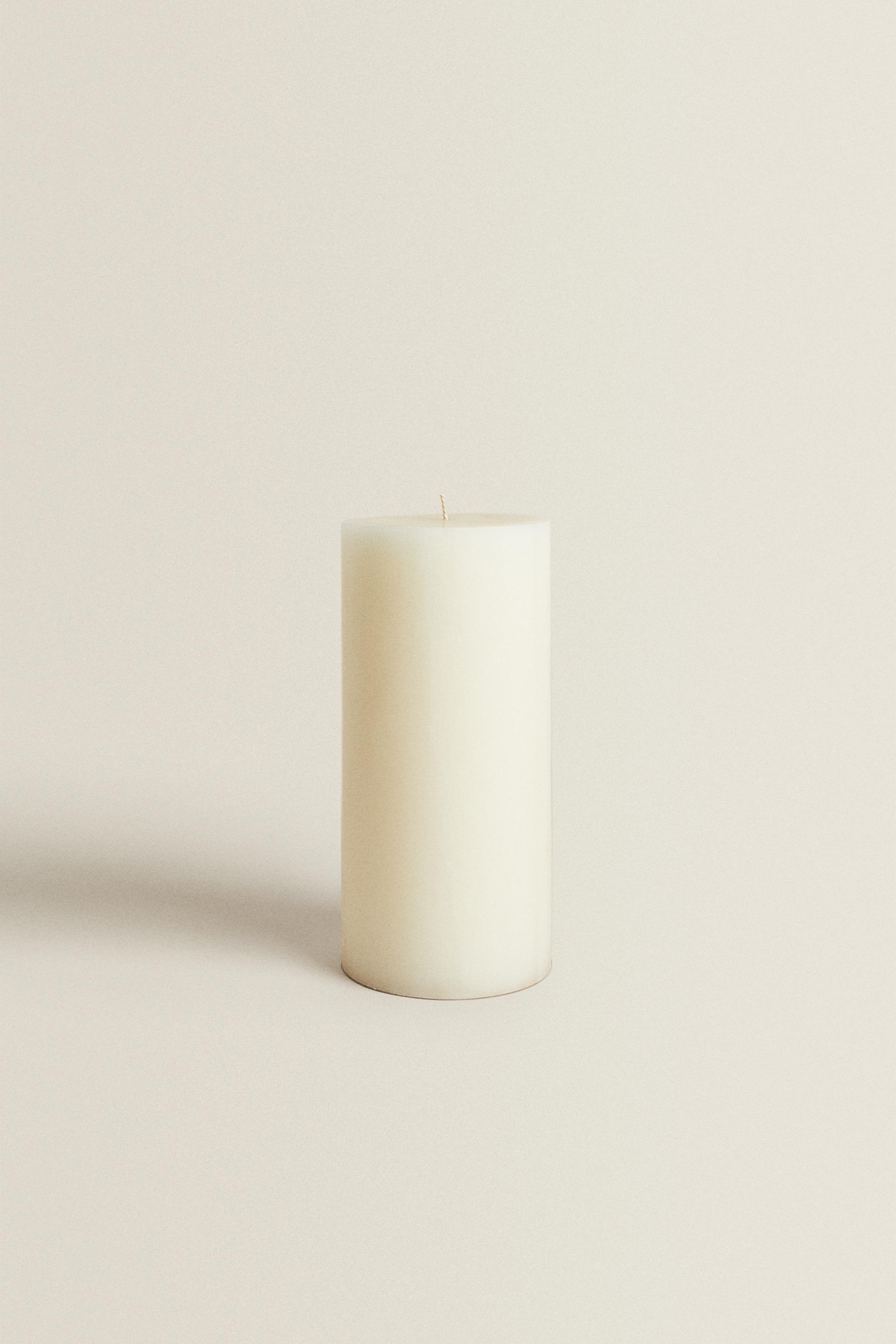 LONG CYLINDRICAL DECORATIVE CANDLE - White | ZARA Canada