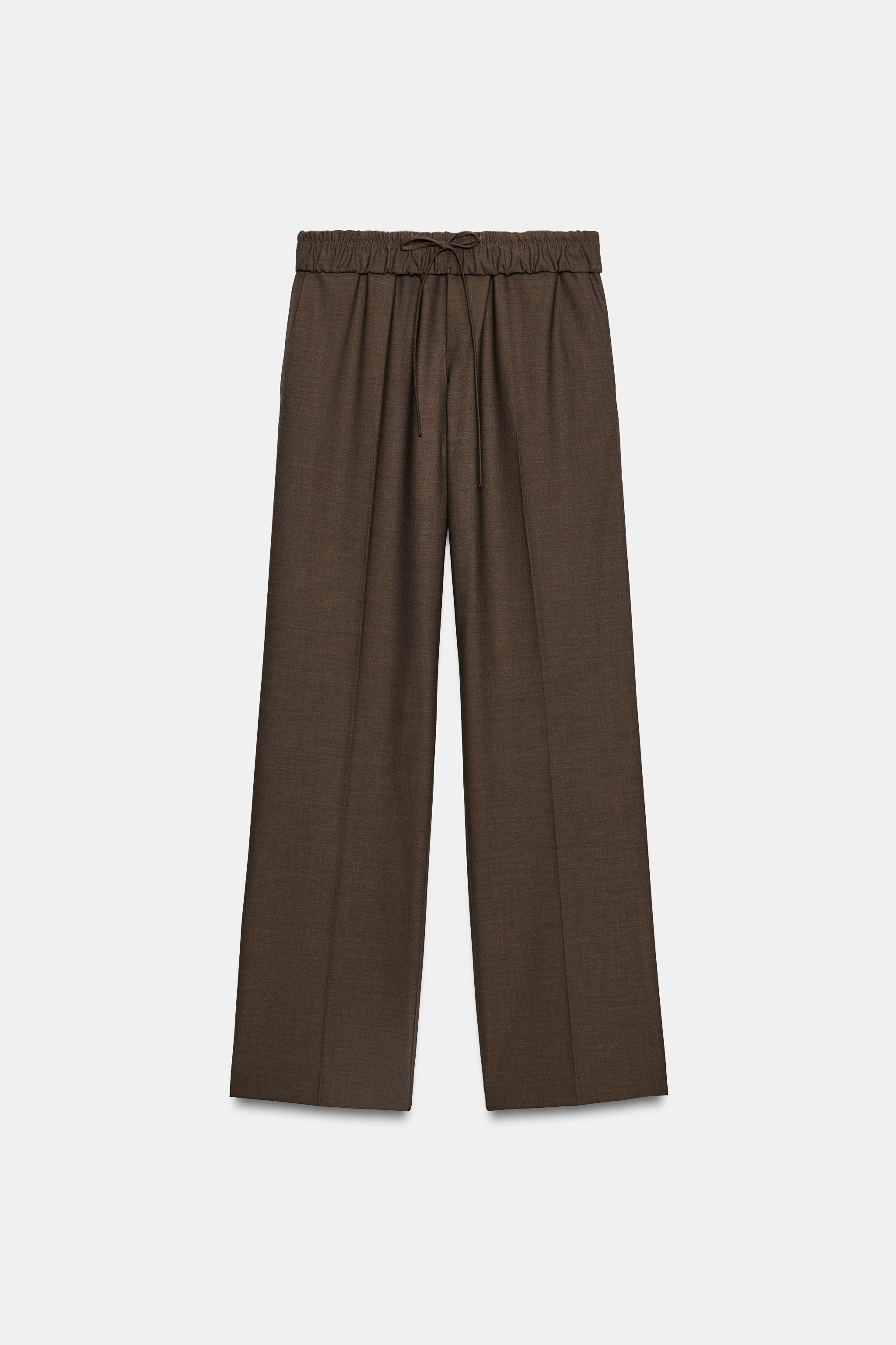 PANTALON TAILLE À REVERS ET LACET