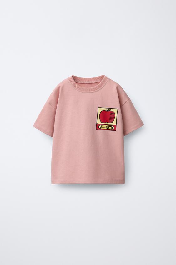 PRINTED T-SHIRT - Raspberry by Zara - Image 0