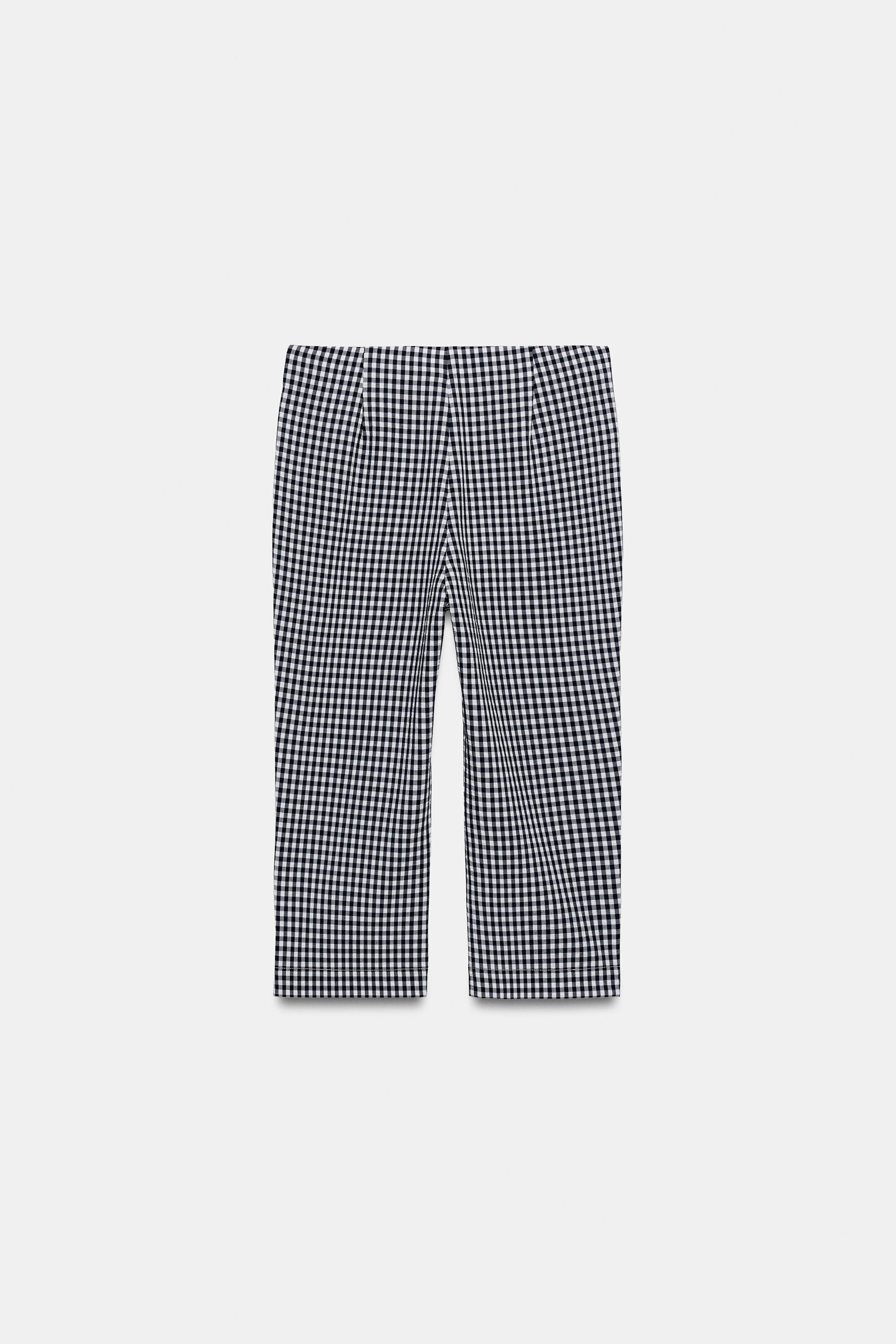 GINGHAM CAPRI PANTS