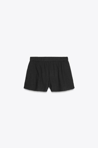 SHORTS PIJAMERO GASA - Negro de Zara - Imagen 0
