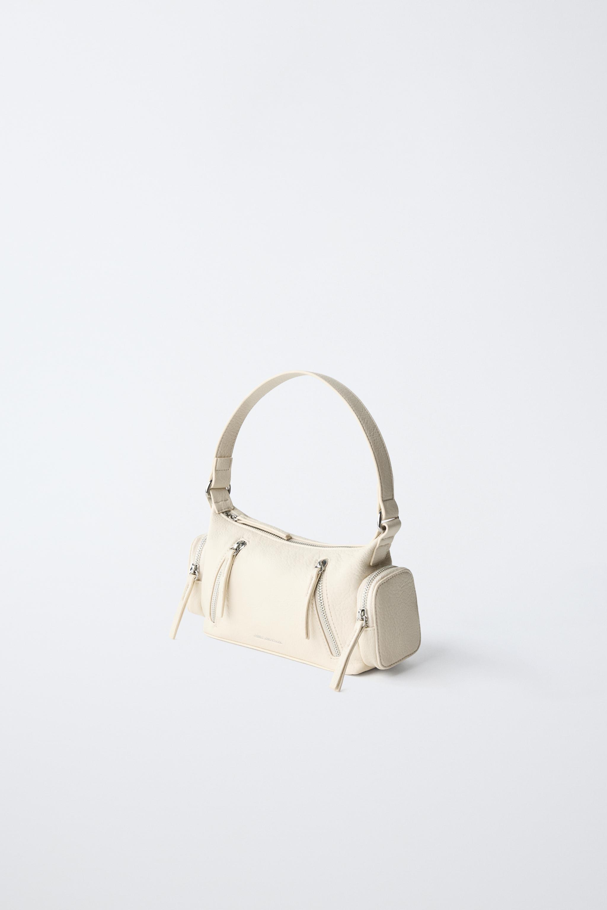 ZIPPER SHOULDER BAG — Off White (alternate view)