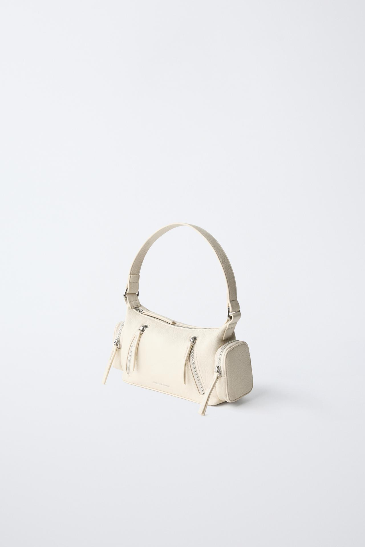 ZIPPER SHOULDER BAG — Off White