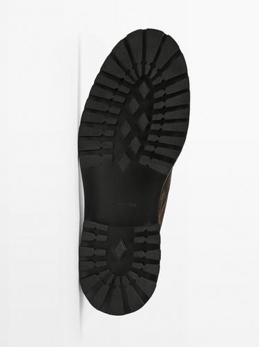 Zara Oiled split leather boots - Brown - Image 0