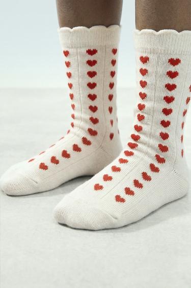 3-PACK OF STRIPED AND HEART SOCKS - Red by Zara - Image 5