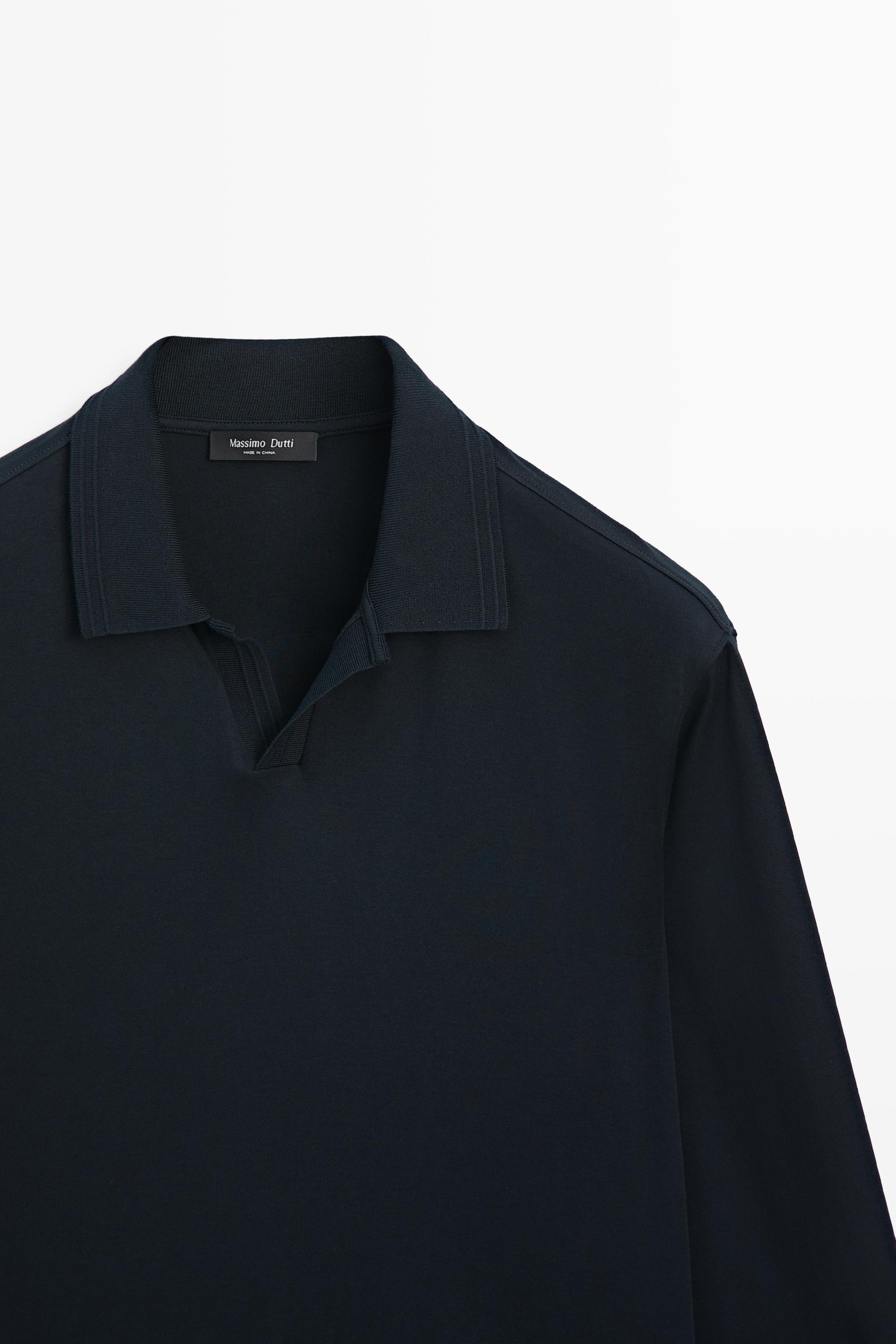 Polo manches longues 100 % coton