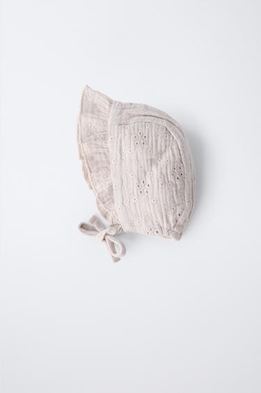 EMBROIDERED BONNET - Ice by Zara - Image 3