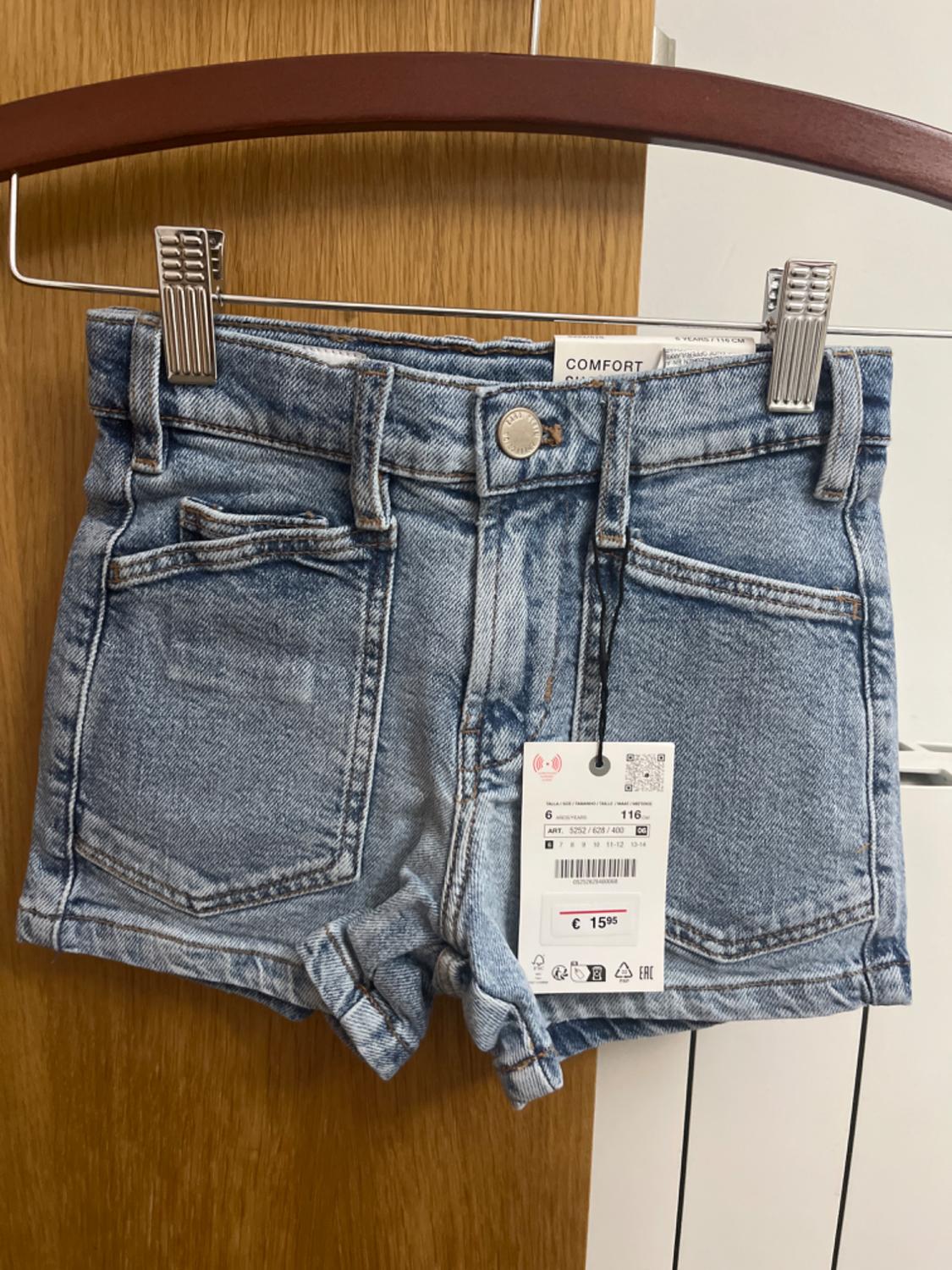 HIGH WAIST DENIM BERMUDA SHORTS