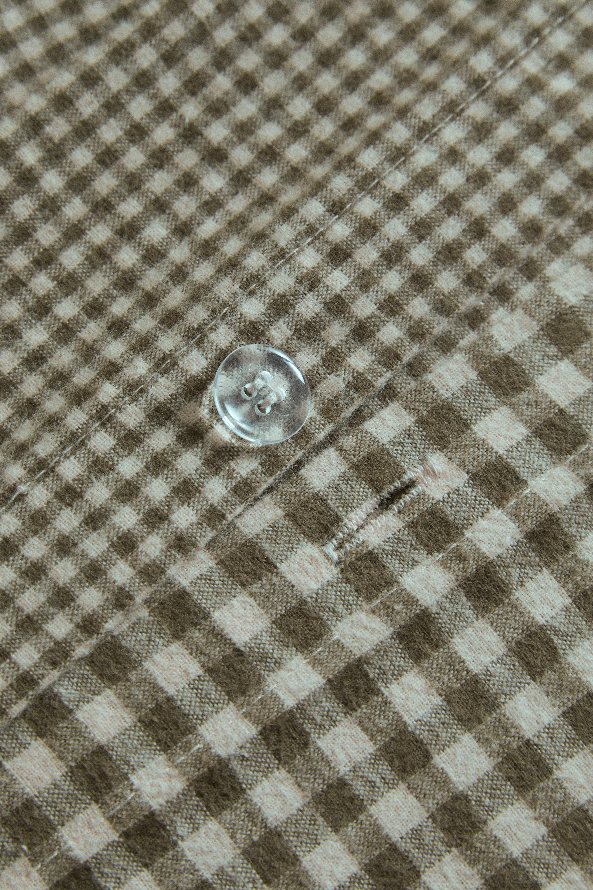 CHILDREN'S GINGHAM FLANNEL FITTED SHEET