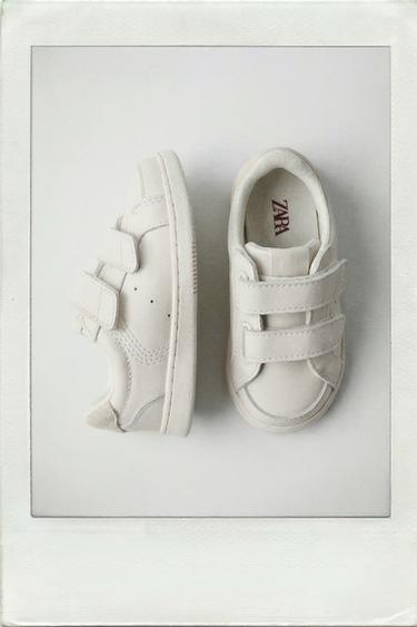 BAREFOOT STRAP LEATHER SNEAKERS - White by Zara