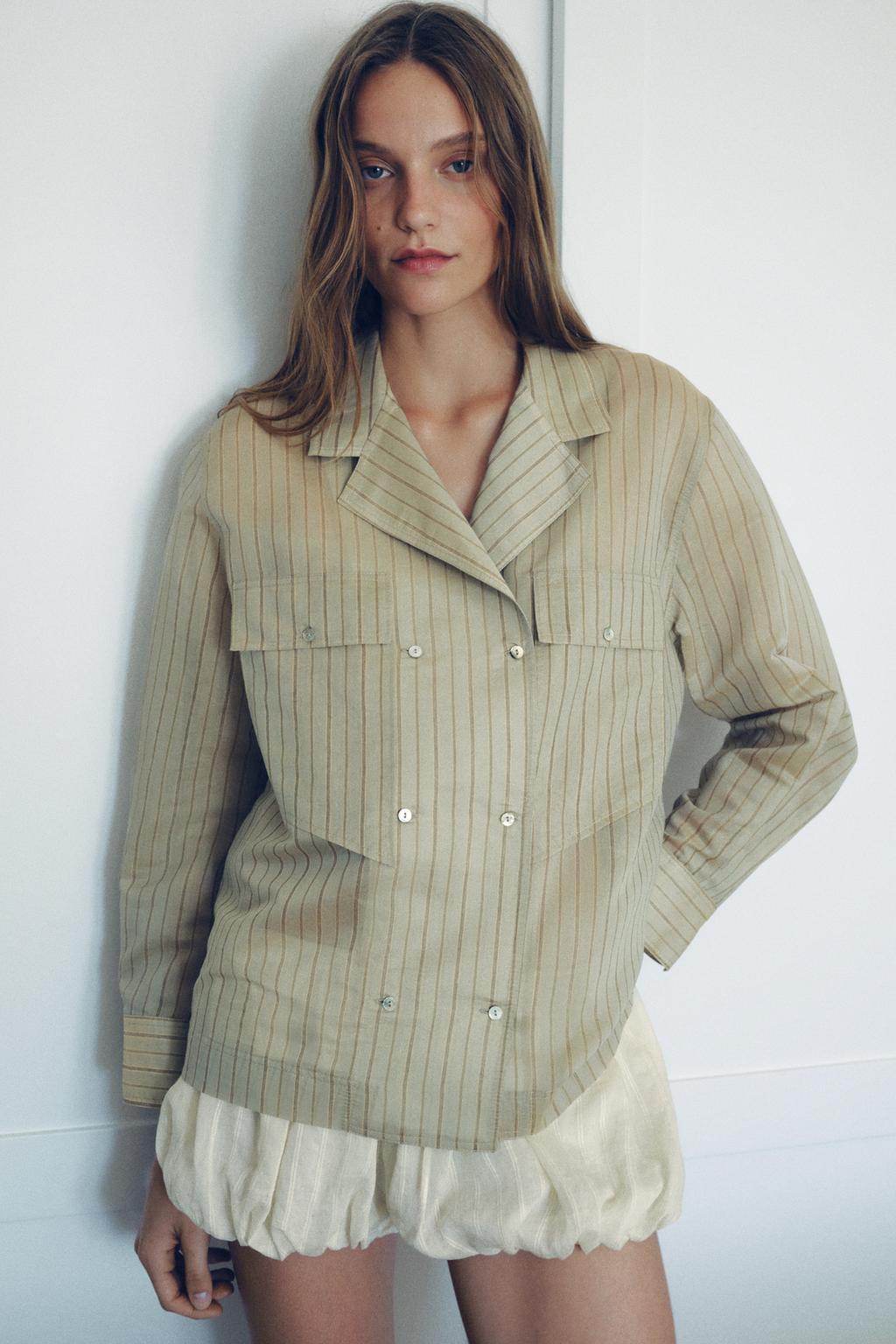 STRIPED SILK BLEND SHIRT