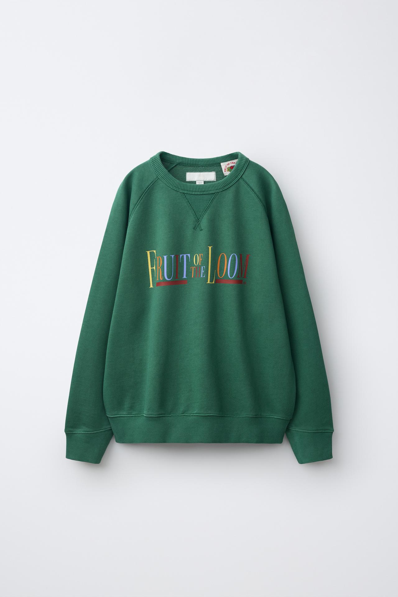FRUIT OF THE LOOM™ EMBROIDERED SWEATSHIRT — Green