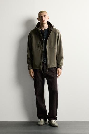 TECHNICAL FLEECE-LINED JACKET - Khaki by Zara