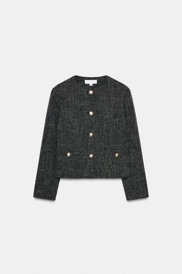 헤더 쇼트 블레이저 - Zara 그레이