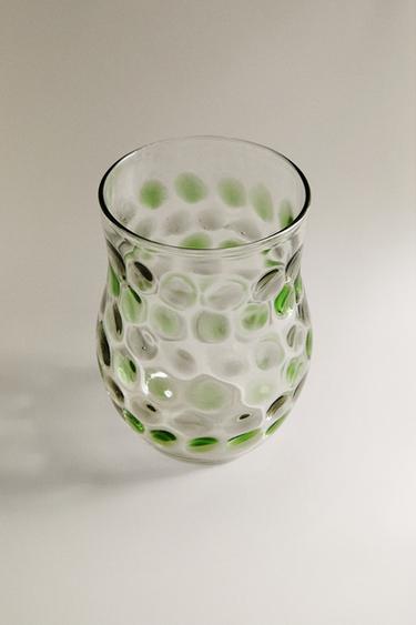 RAISED CIRCLE DESIGN TUMBLER - Green by Zara - Image 1