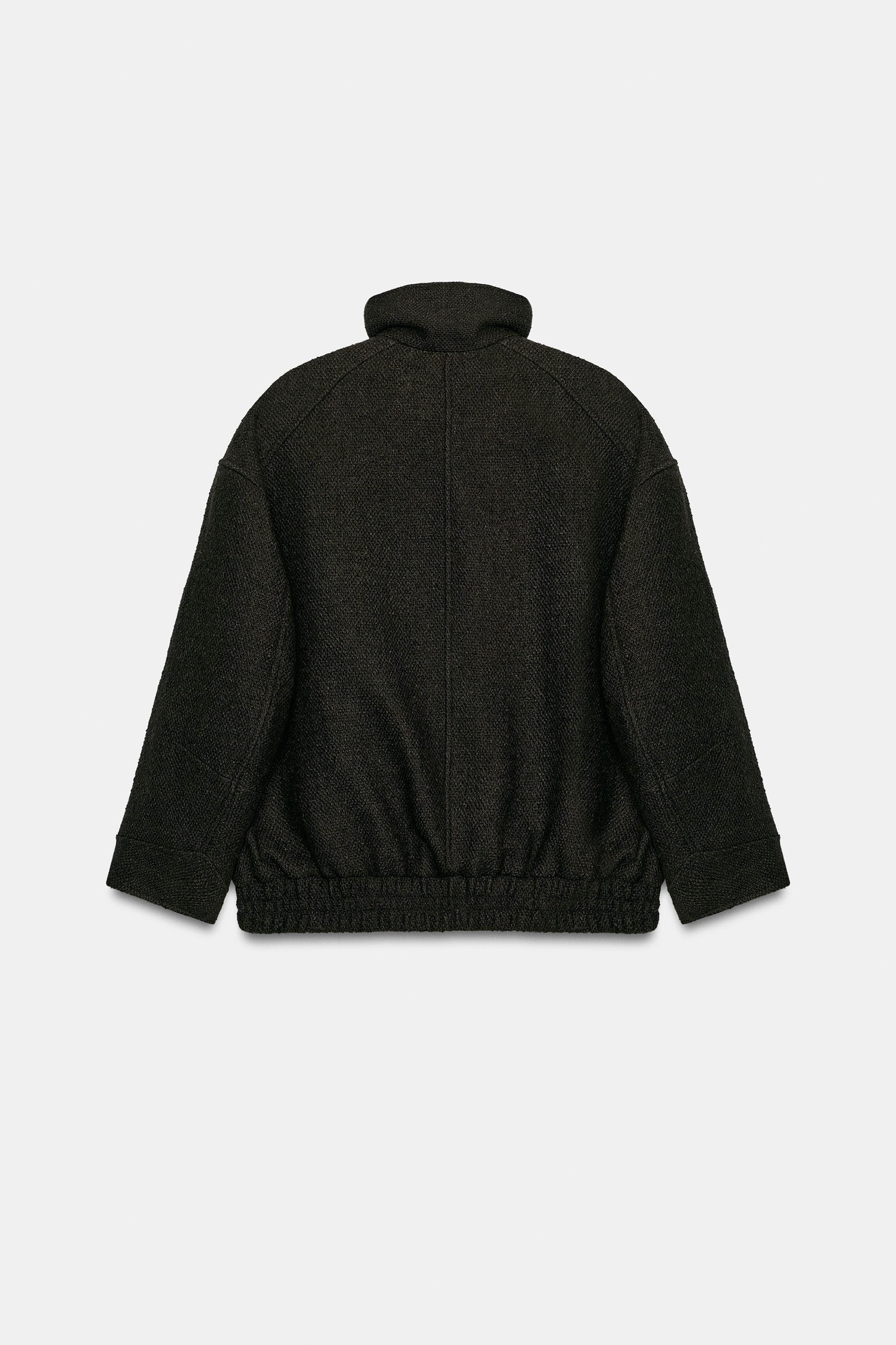 BOMBER TEXTURÉ AVEC LAINE ZW COLLECTION