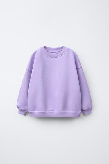 SUDADERA BÁSICA LISA - Malva de Zara