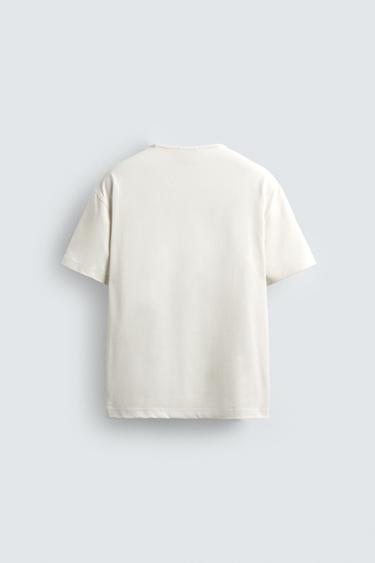 T-SHIRT HEAVYWEIGHT RIBETE - Blanc cassé de Zara - Image 7