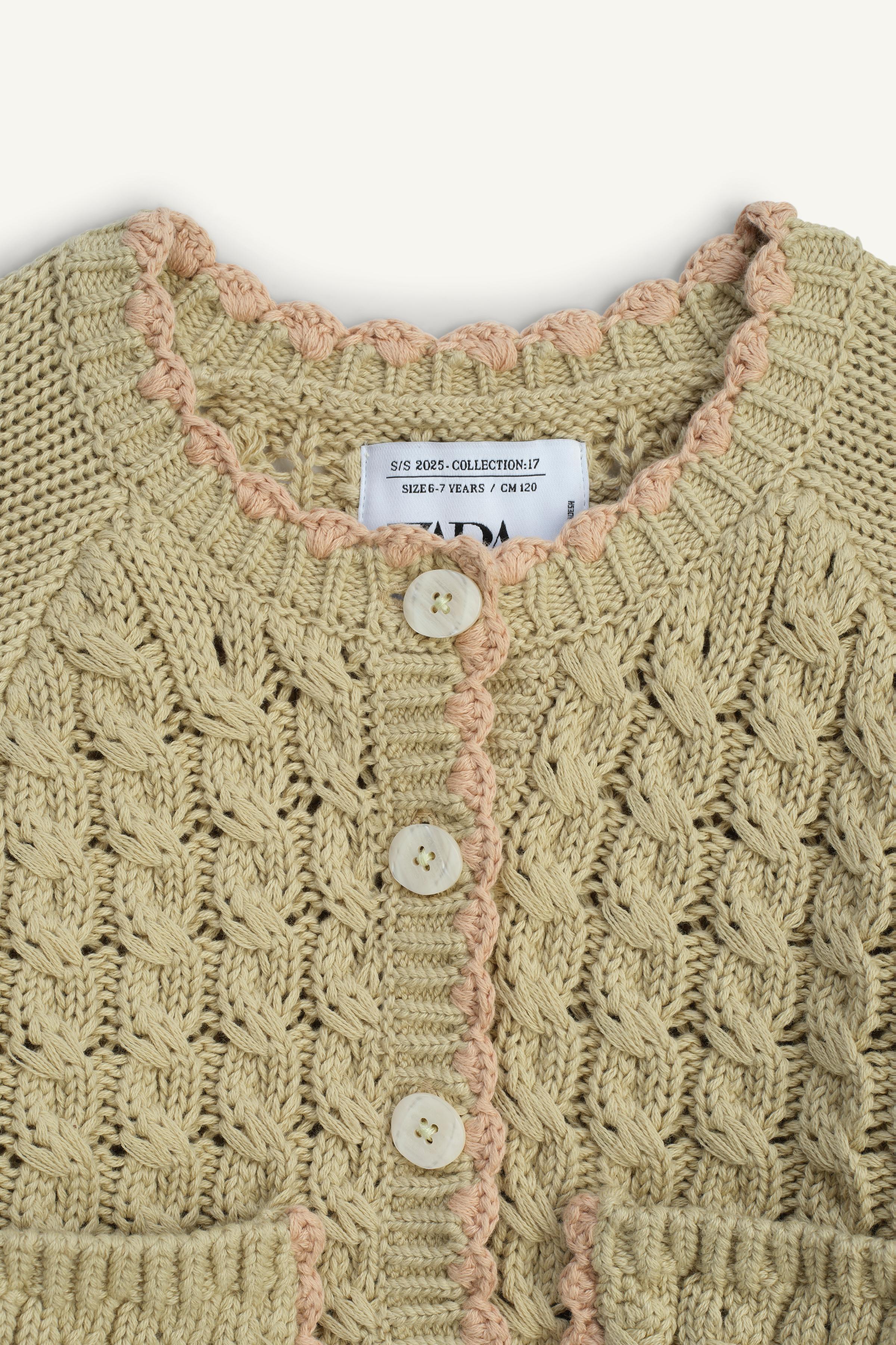 BRAIDED KNIT CARDIGAN LIMITED EDITION - Pistachio | ZARA BRAIDED KNIT CARDIGAN LIMITED EDITION - Pistachio | ZARA