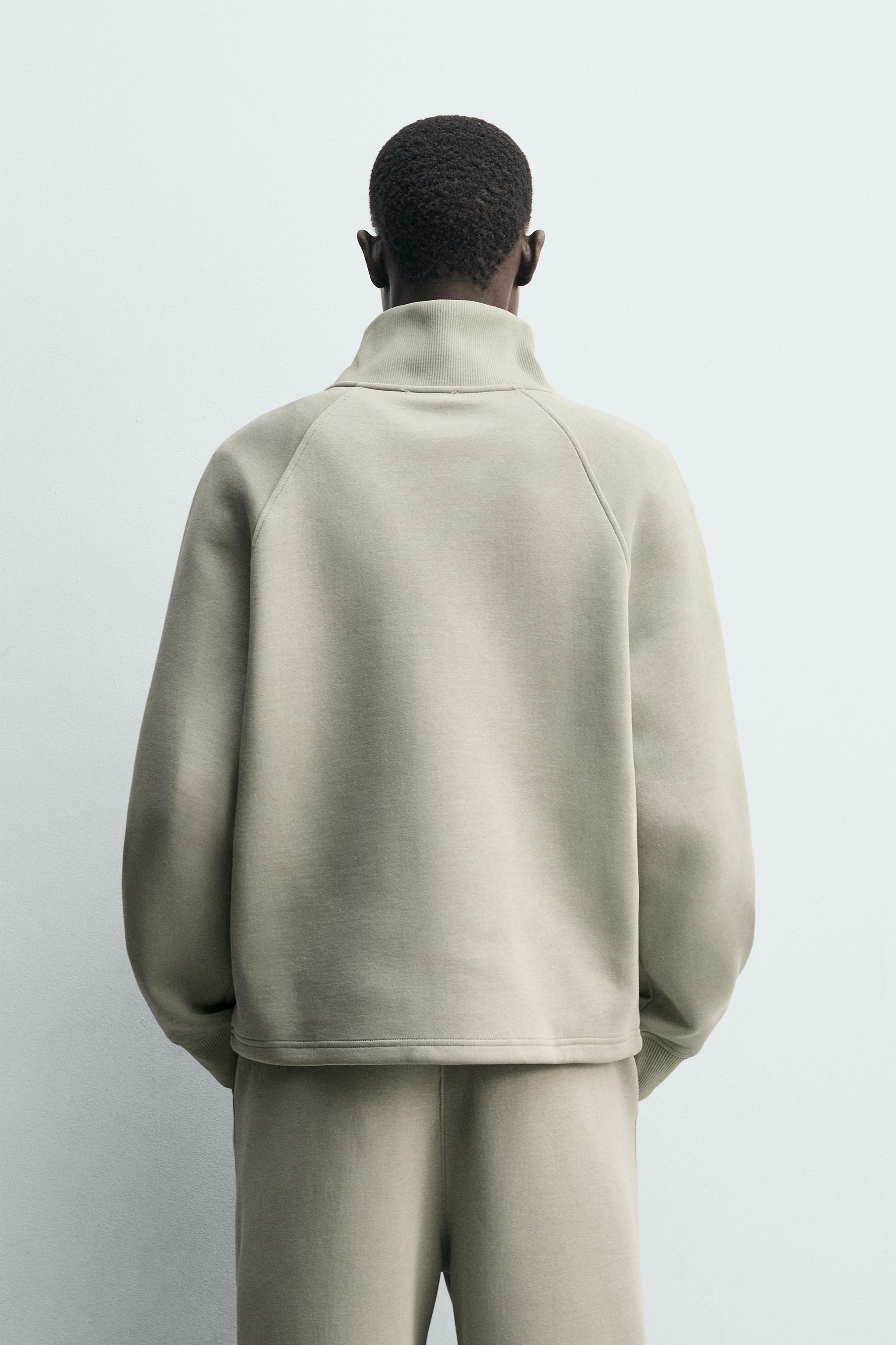 INTERLOCK ZIP SWEATSHIRT - Mint | ZARA Canada