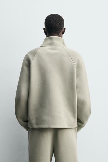 SWEAT INTERLOCK ZIPPÉ - Vert menthe de Zara - Image 2