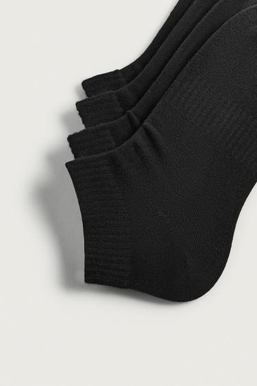 FOUR-PACK OF BASIC ANKLE SOCKS — Black 2