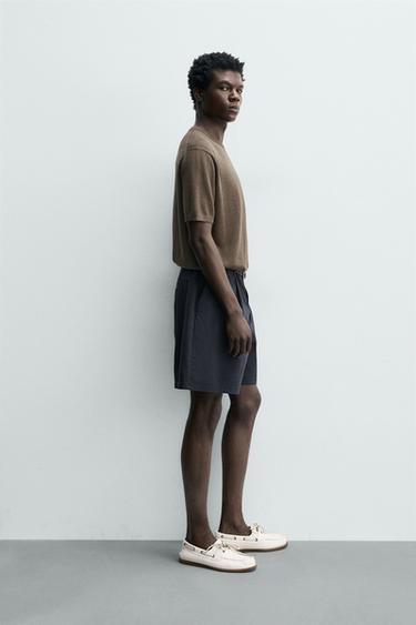 REGULAR FIT KNIT T-SHIRT - Mid-green by Zara - Image 3
