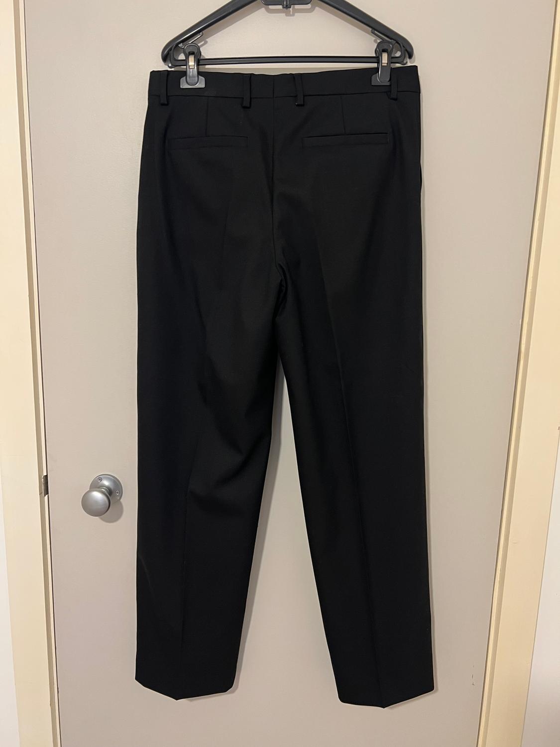 100% WOOL PINSTRIPE SUIT TROUSERS - Image 4