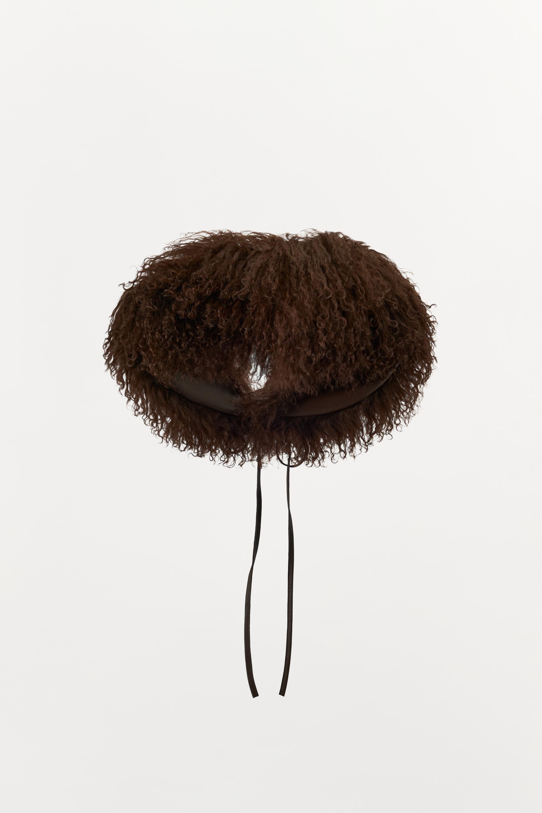 100% LEATHER FUR COLLAR