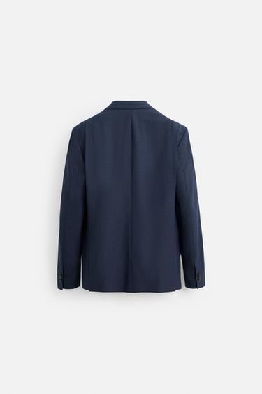 BLAZER STRUCTURE À CARREAUX - Bleu roi de Zara - Image 7