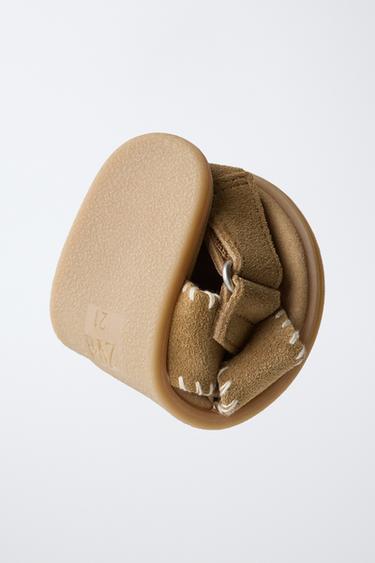 SANDALES EN CUIR BAREFOOT - Marron de Zara - Image 2