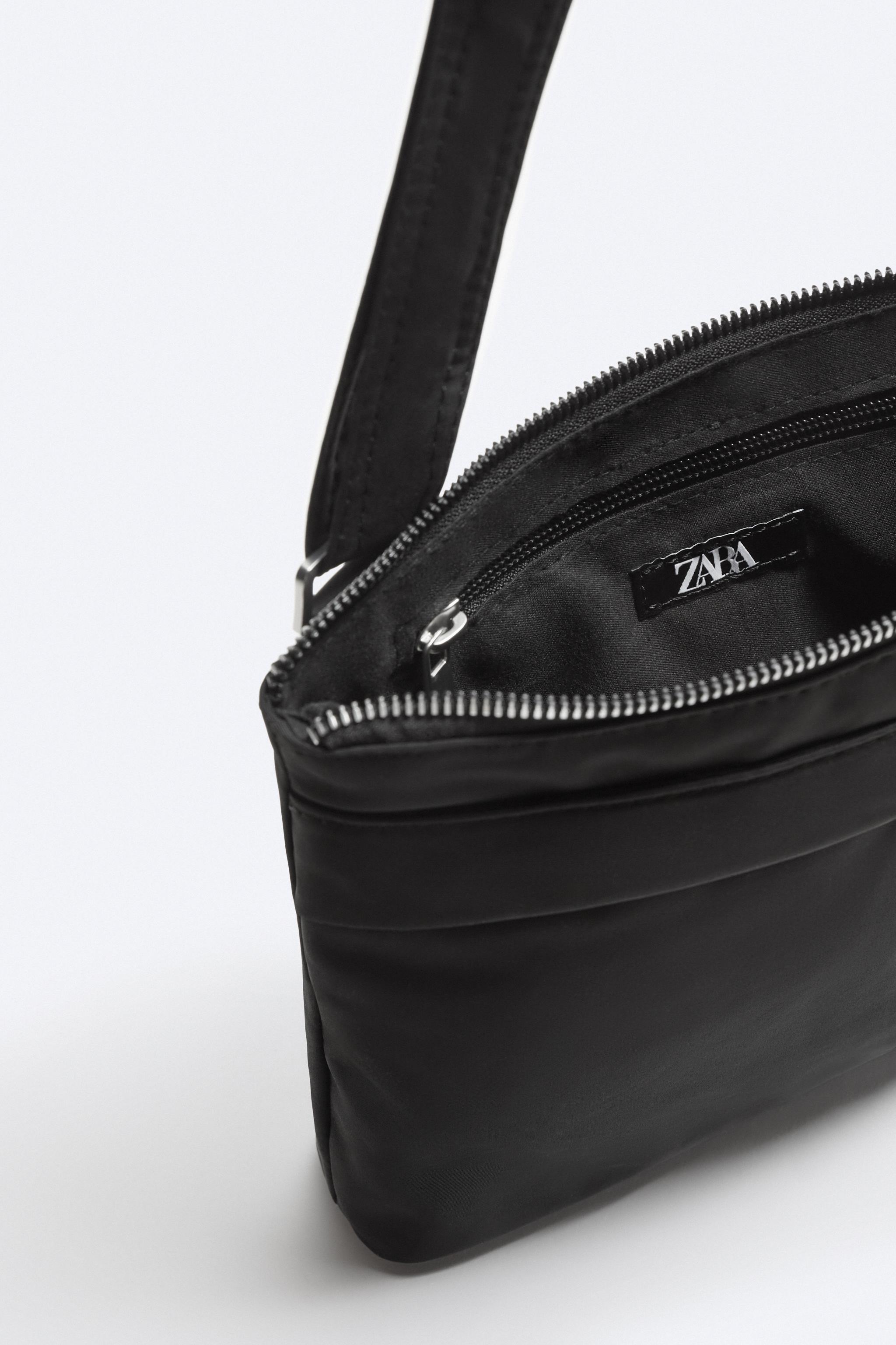 NYLON CROSSBODY BAG WITH POCKETS Black ZARA India