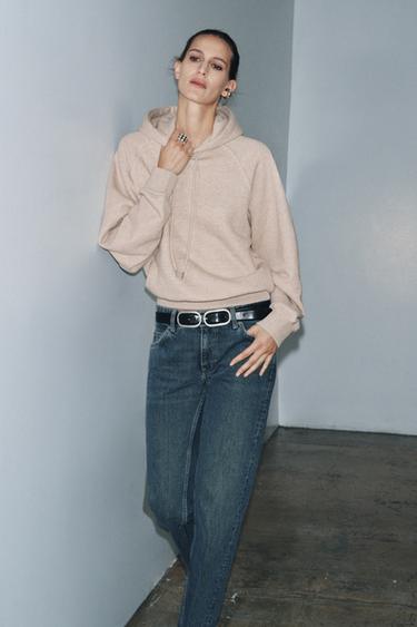 SWEAT À CAPUCHE - Beige chiné de Zara - Image 3