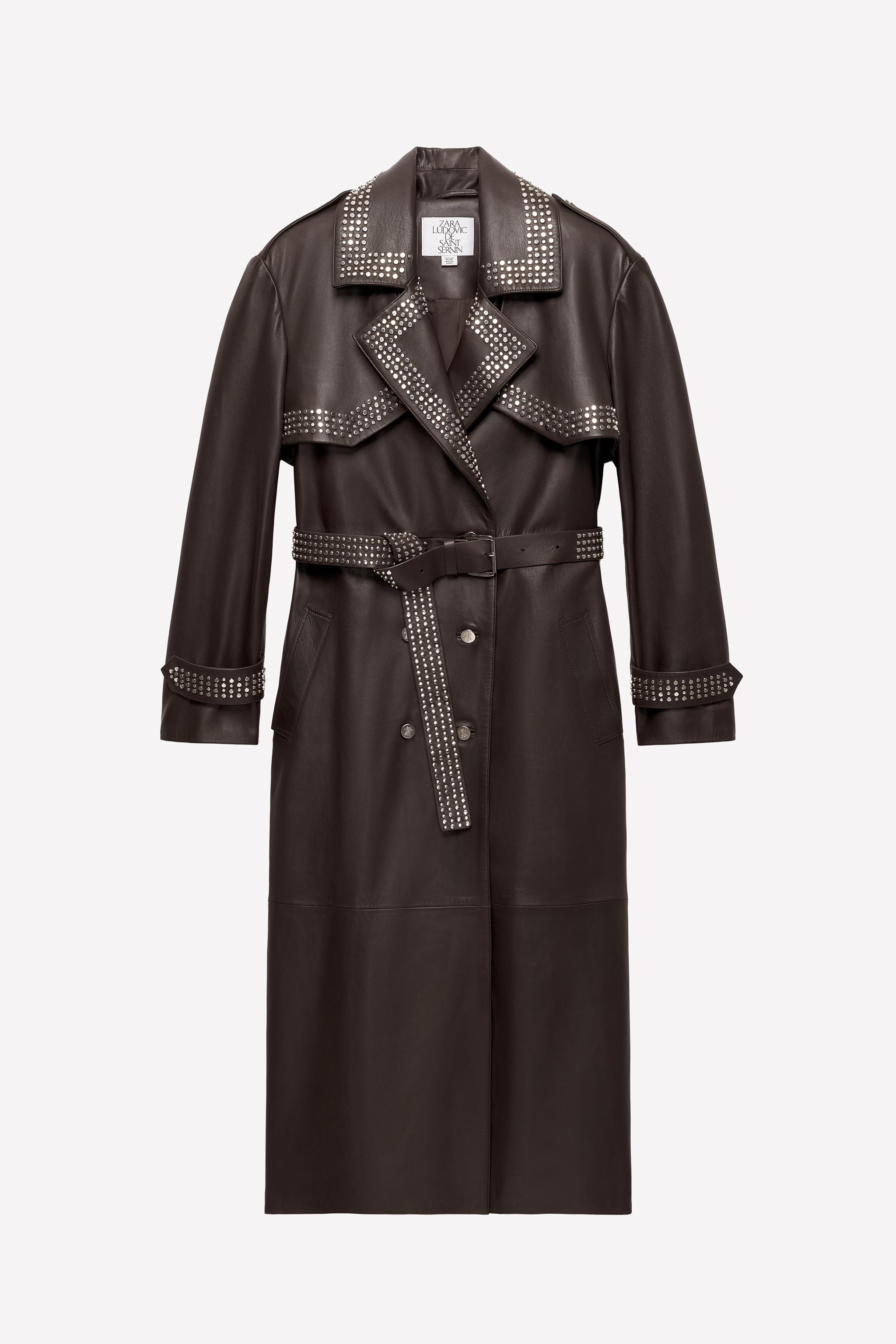 LEATHER STUDDED TRENCH COAT LUDOVIC DE SAINT SERNIN x ZARA