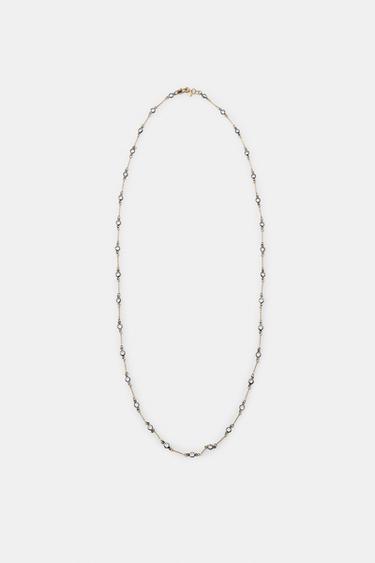 COLLANA METALLICA CON CRISTALLI - Dorato di Zara