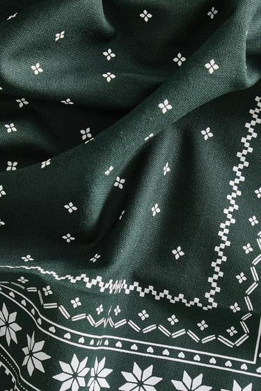 NAPPE COTON HIVER NOËL - Vert de Zara - Image 3