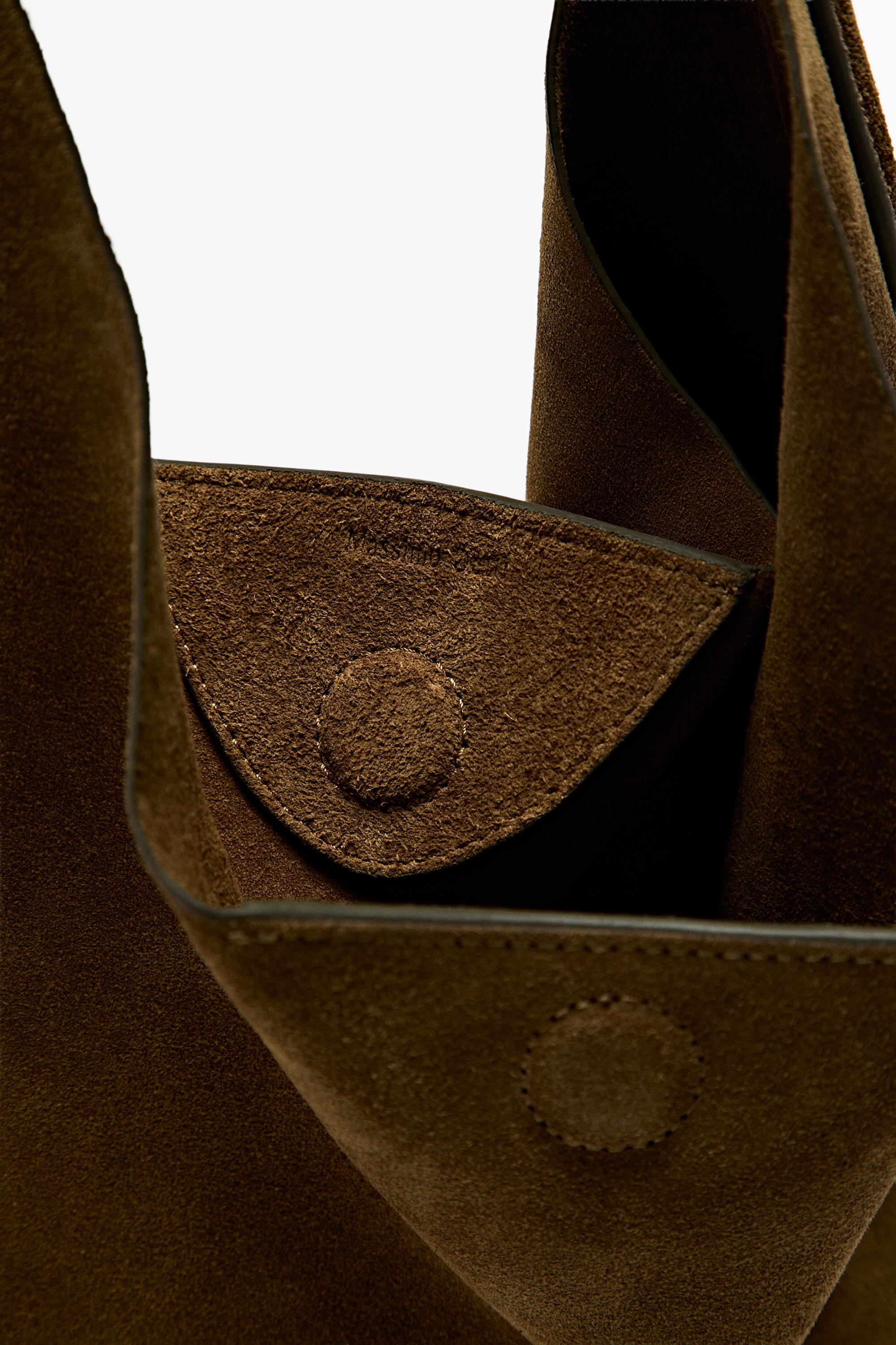Split suede leather mini bag