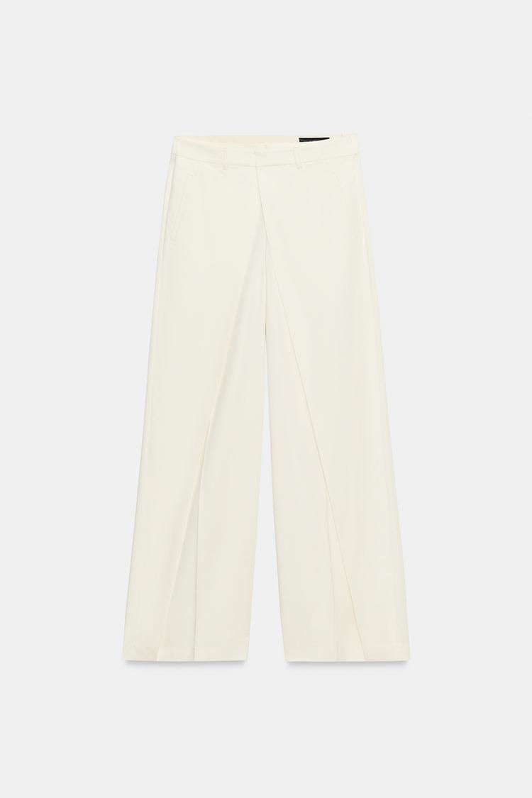 PANTALÓN DE PIERNA ANCHA CON PLIEGUES COLECCIÓN ZW 2