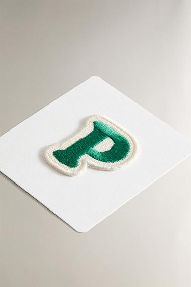 THERMO-ADHESIVE LETTER P PATCH - Blue by Zara - Image 1
