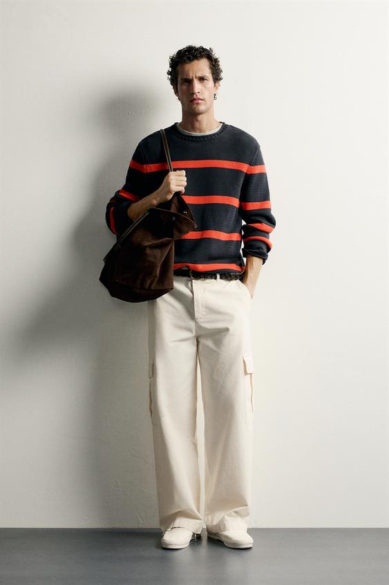 JERSEY RELAXED FIT RAYAS - rayas de Zara - Imagen 0