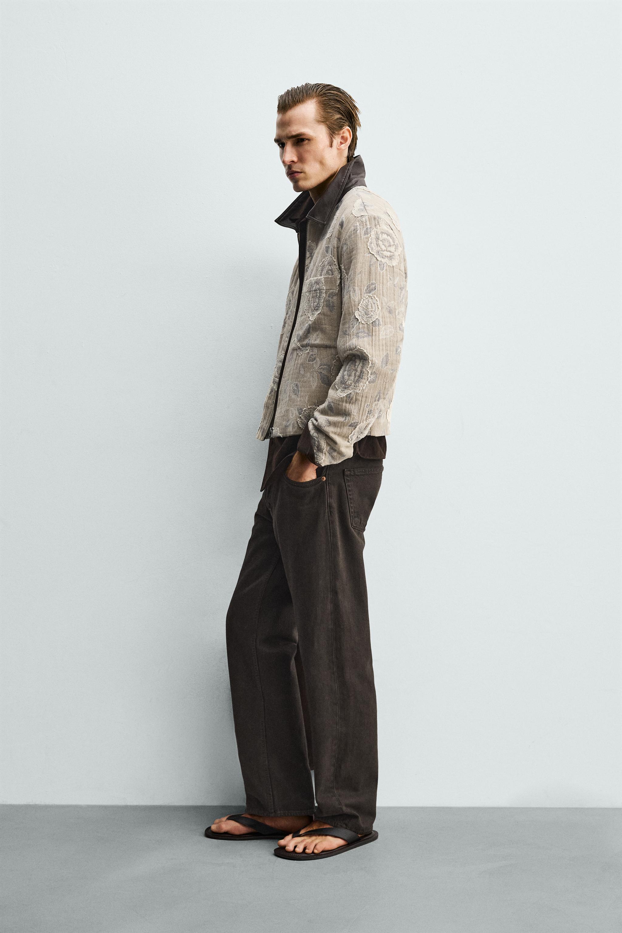 BLOUSON JACQUARD FLORAL IRRÉGULIER