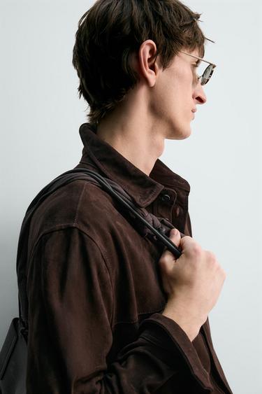 CHEMISE EN DAIM - Chocolat de Zara - Image 6