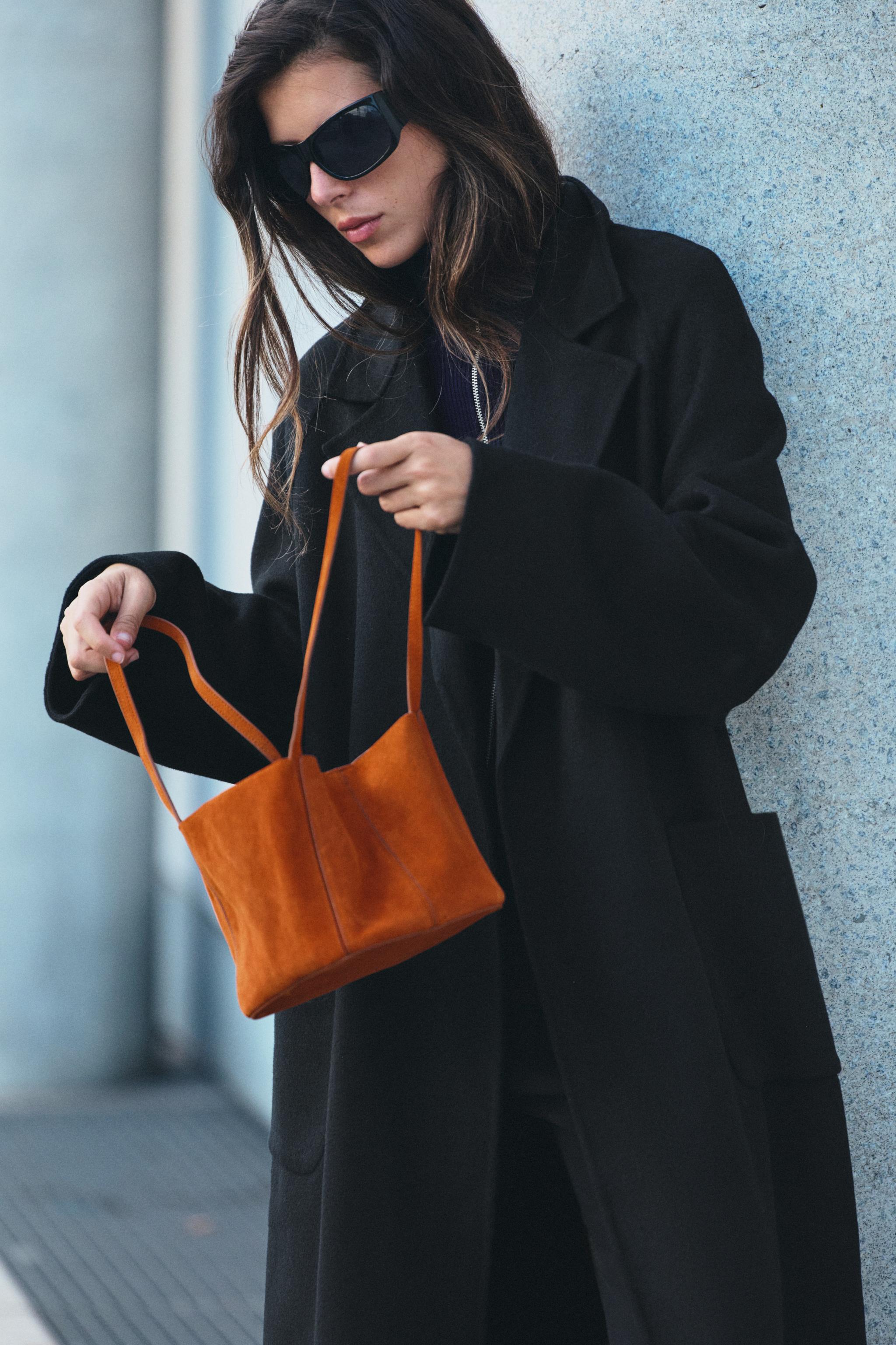 Mini Leather Shoulder Bag by Zara