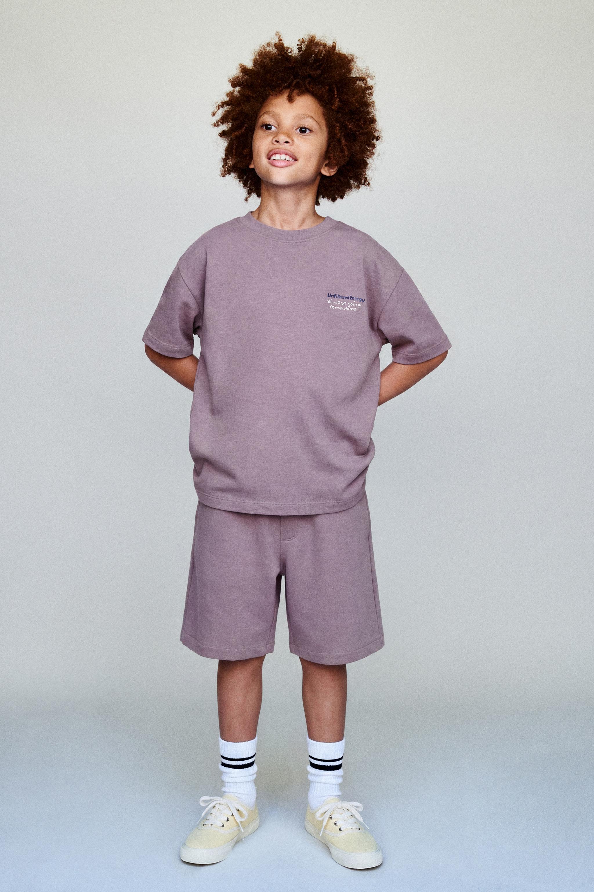 Детские шорты Zara INTERLOCK T-SHIRT & BERMUDA SET
