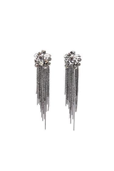 BEJEWELED FRINGED EARRINGS