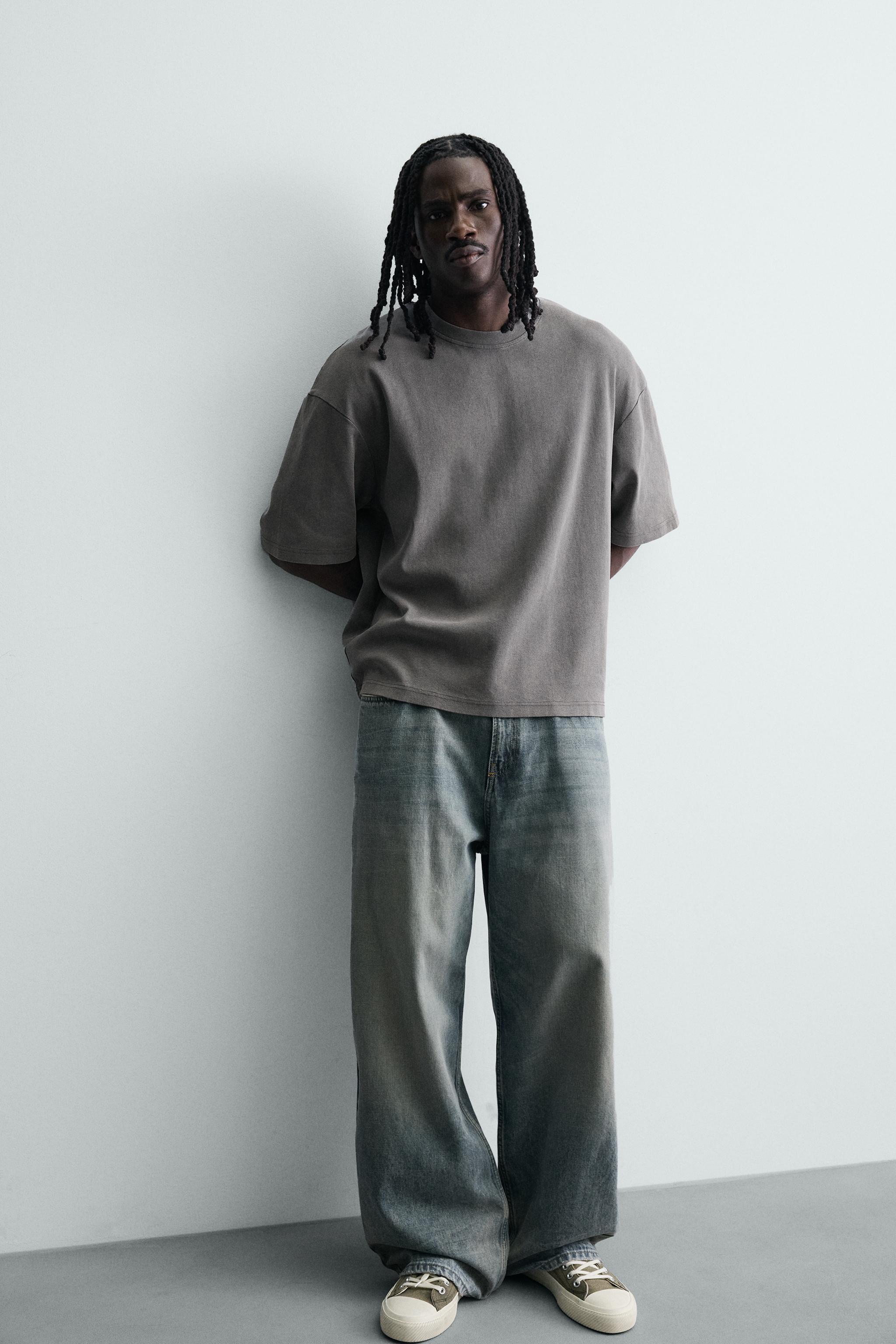 BOXY FIT TEXTURED SWEATSHIRT